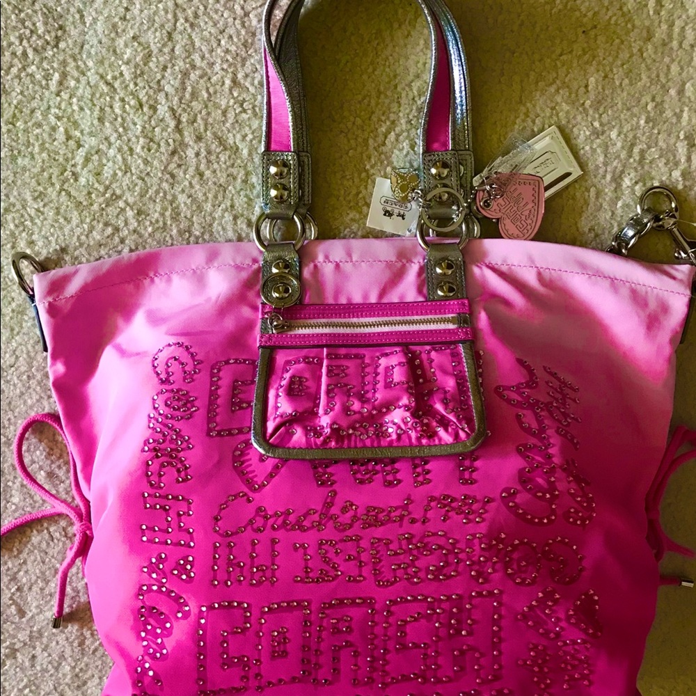 NWT Coach Poppy Pink X-Large Tote 15312